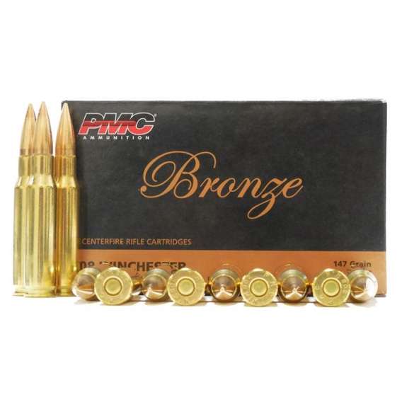 Raffle - PMC Bronze .308 Winchester Rifle Ammo - 147 Grain FMJ-BT Case of 500